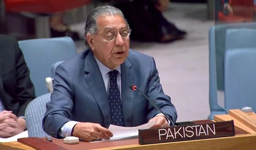 Pakistan urges ‘concrete’ UN steps to end Israeli slaughter in Gaza, pushes for two-state solution