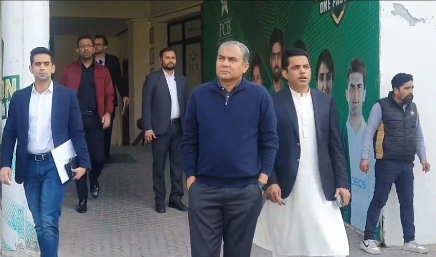 PCB chairman inspects ongoing development programmes at NCA, Gaddafi Stadium