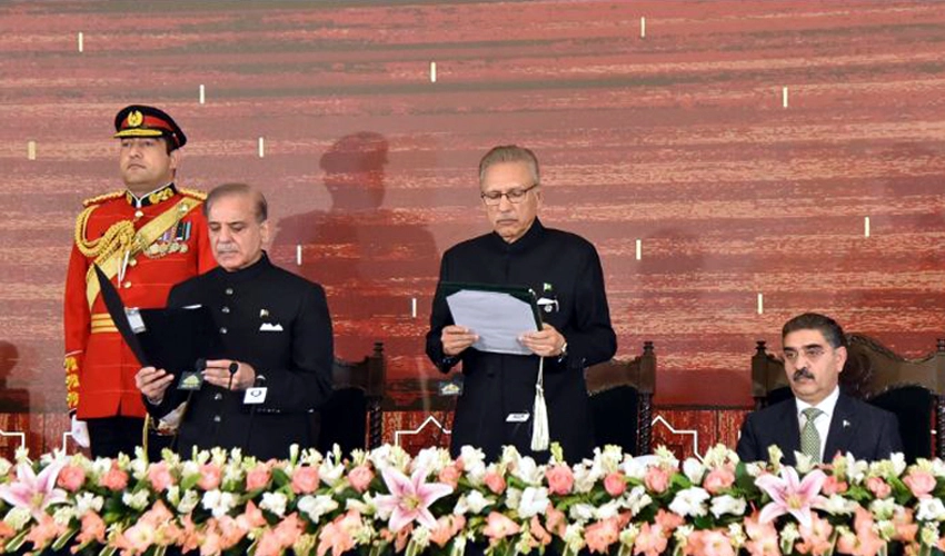 Newly-elected Prime Minister Shehbaz Sharif sworn in