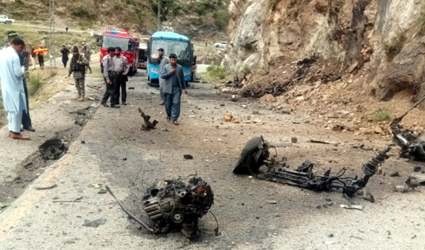 Five Chinese nationals among six killed in suicide attack on a van in Shangla