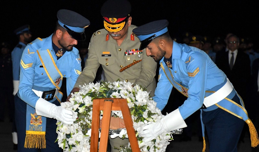 Wreath-laying ceremony held at Nur Khan Air Base for Chinese died in Besham attack