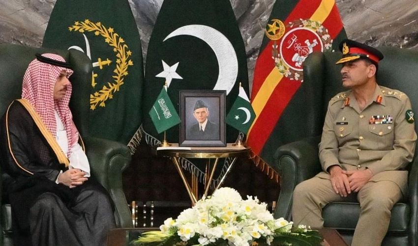 COAS, Saudi FM agree to explore avenues for continued reinforcement of bilateral ties