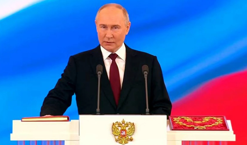 Putin starts new six-year term with challenge to the West