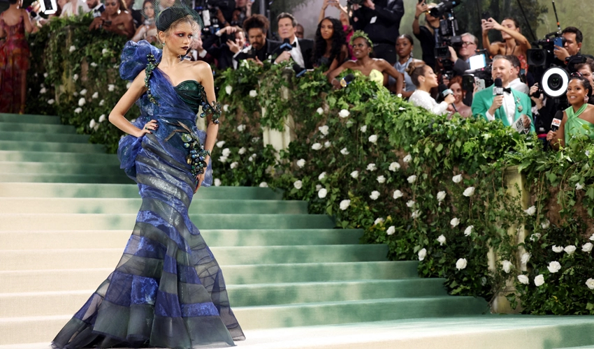 Grape-accented Zendaya leads garden-themed looks at Met Gala