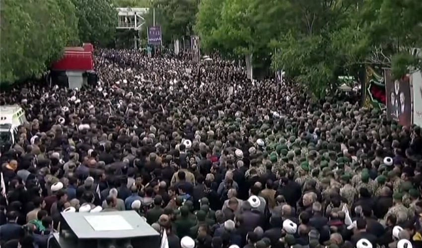 Iranians pay last respects to president killed in helicopter crash