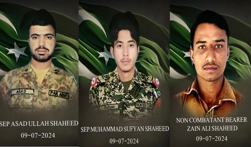 Three soldiers martyred in exchange of fire with terrorists in South Waziristan